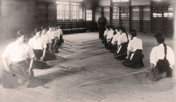 Practice with Naginata 1930